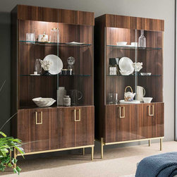 ALF Mid Century 2-Door Curio | Italy - China Cabinets And Hutches