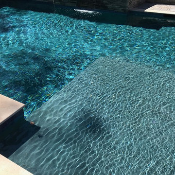 Raleigh swimming pool hardscape and landscape