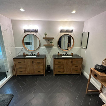 Coming April 2024. Santa Clarita Master Bathroom and Guest Bathroom (Rendering)