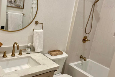 Neutral Tones Bathroom with Warm Accents