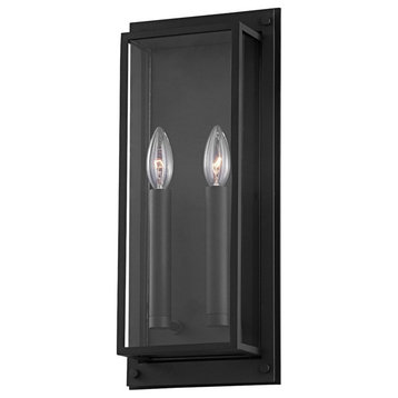 Winslow 2-Light Outdoor Wall Sconce in Textured Black