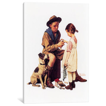 "Young Doctor" by Norman Rockwell, Canvas Print, 18x12"
