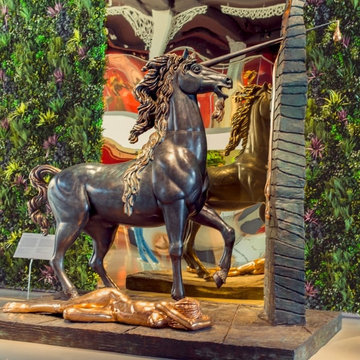 VistaFolia Museum Exhibit with Faux Green Walls