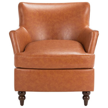 Safavieh Levin Accent Chair, Cognac