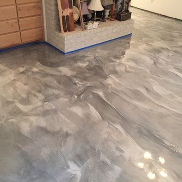 Metallic Epoxy Living Room Floor