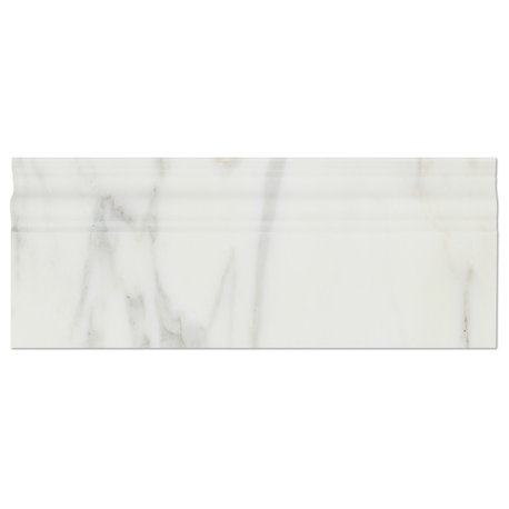 Calacatta Gold Italian Calcutta Marble Polished Baseboard Trim
