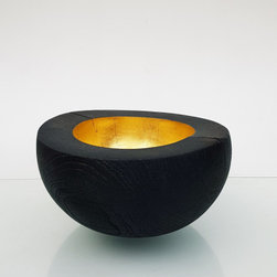 Patrick Rapp Gef&auml;ss Eiche gebrannt/vergoldet, &oslash; 20 cm, h 11cm, Preis: 550.-&euro; - Products