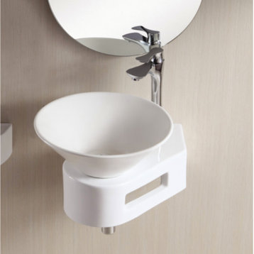Nameeks CA4037 Caracalla 16-5/9" Ceramic Vessel Bathroom Sink - White