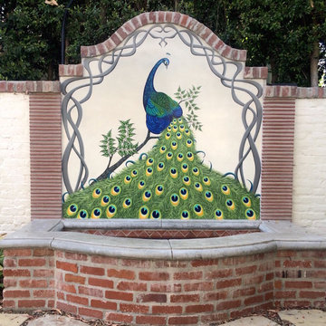 Beverly Hills Peacock Garden Mural