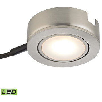 Thomas Led Undercabinet Light In Satin Nickel With Power Cord And Plug