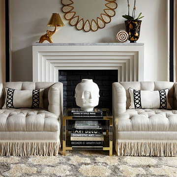 Modern Glass and Lucite Side End Tables