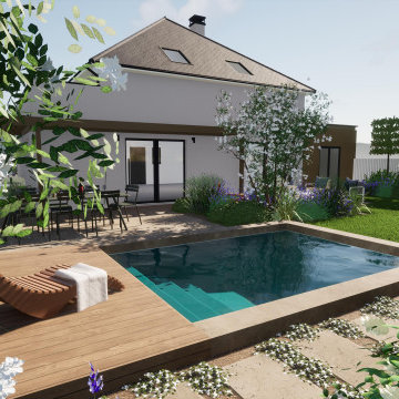 Aménagement complet jardin privé à Veigné