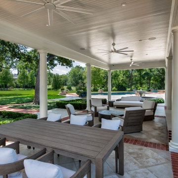 Custom Freestanding Arbor with Fireplace & Outdoor Kitchen