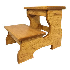 Wooden Bed Steps Houzz Cw Furniture Wood 2 Step Stool Natural Cherry Ladders And Stools