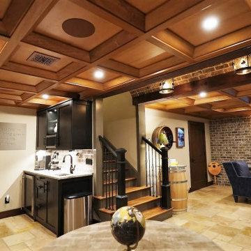 Coffered Ceiling Basement 1