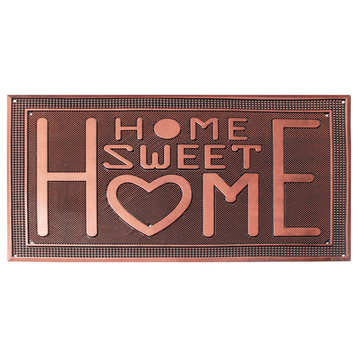 A1HC Home Sweet Home Rubber Pin Mat Heavy Duty Doormat 24"x39", Copper