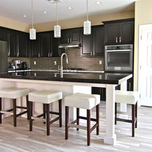 Barstools and counter