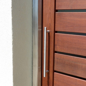 Stainless Steel on Ipe Gates