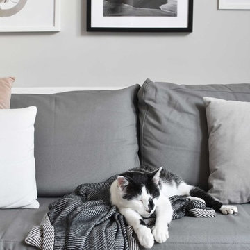 A soft, minimalist lounge makeover