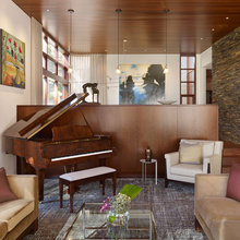 formal/front living area with piano
