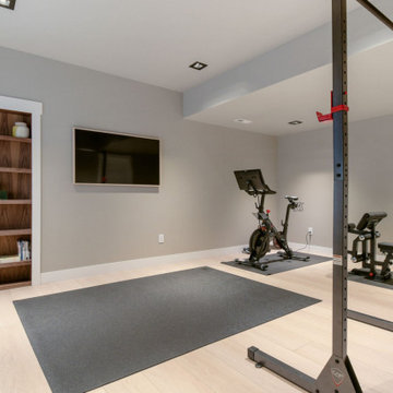 Luxury Basement Remodel | Custom Media Lounge, Wet Bar & Spa Bathroom