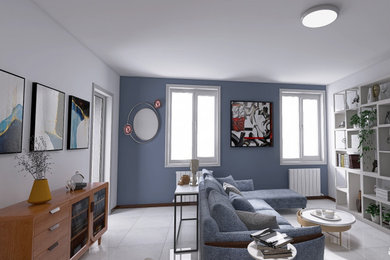 Come il colore cambia un living con cucina