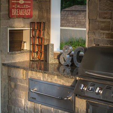 Outdoor Entertainment Patio, Spa, and Fire Pit