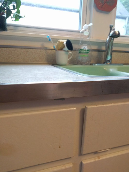 metal banding for laminate countertops