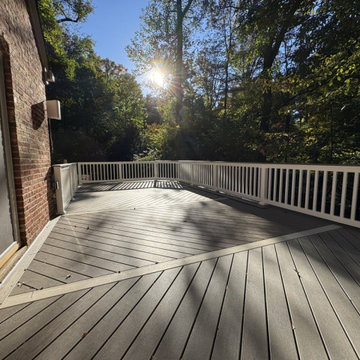 Composite Deck in Afternoon Sun, Silver Spring MD