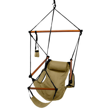 Hammaka Hammocks Original Hanging Air Chair, Natural Tan, Wood