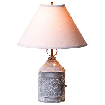 Paul Revere Lamp with Ivory Linen Shade