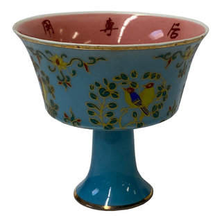 Light Blue Turquoise Square Flower Bird Graphic Bucket cs5105S Light Blue Turquoise Square Flower Bird Graphic Bucket cs5105S