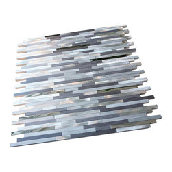 Silver Aliminum Random Pattern Mosaic Tiles - Home Accessories & Decor
