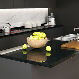 Black Matte Lacquer Kitchen Cabinet-OP16-L14 - Kitchen Countertops
