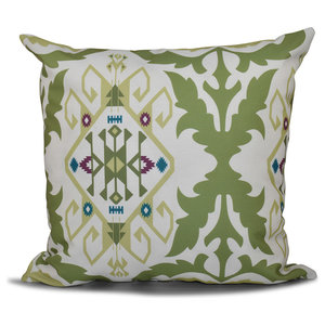 E by design Lock Geometric Throw Pillow 16 Green