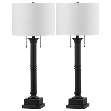 Safavieh Estilo Column Table Lamps, 36" High, Set of 2