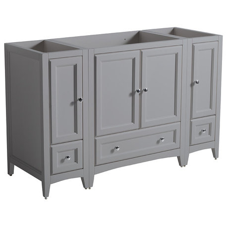 Oxford 54" Gray Traditional Bathroom Cabinets