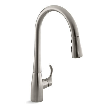 Kohler Simplice Kitchen Faucet With 16-5/8" Pull-Down Spout, Vibrant Stainless
