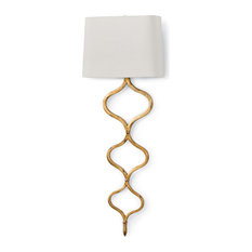 Sinuous Sconce, Gold Leaf