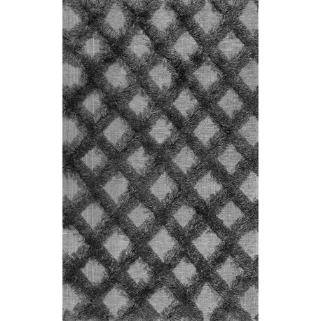 Nuloom Shag Diamond Trellis Rug, Dark Grey 5'x8'