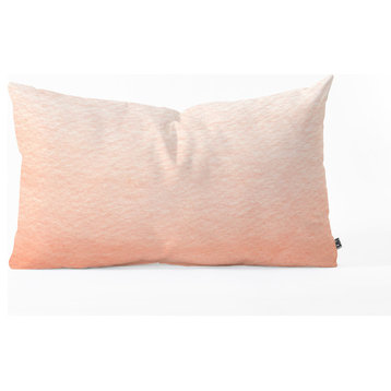 Social Proper Peach Ombre Oblong Throw Pillow, 23"x14"