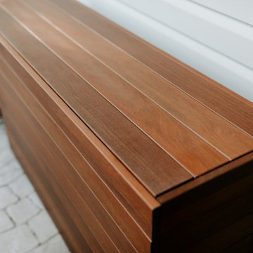 Outdoor TV Lift Cabinet - Ipe Brazilian Walnut