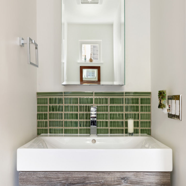 75 Beautiful Cloakroom with Green Tiles Ideas and Designs February