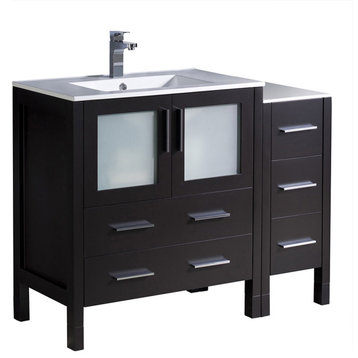 Torino 42" Bathroom Cabinet, Espresso, With Top and Integrated Sink