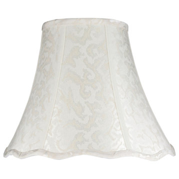 30101 Bell Shape Spider Lamp Shade, Off White, 14" wide, 7"x14"x11 1/2"