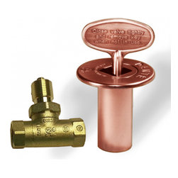 Antique Copper Straight Gas Valve Kit - Heating And Cooling