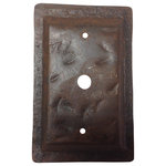 Quintana Roo - Rustic Tin Switch Plates/Switchplates/Outlet Covers/Plate Covers, Rounded Corner - Hand Crafted Switch Plates/Outlet Covers with rounded or cut corners and a rustic rusted finish. Available in a wide variety of configurations, from single outlets to 6-toggle switch plate.