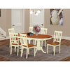 East West Furniture Plainville 7-piece Wood Dining Room Set in Cherry