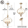 LNC 3-Light Modern Gold Metal With Frosted Glass Shade Chandelier