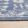 EORC Blue Hand Knotted Wool/Bamboo Silk Agra Rug 10' x 14'